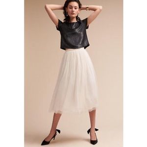 BHLDN 4 tulle Lena midi skirt Anthropologie
